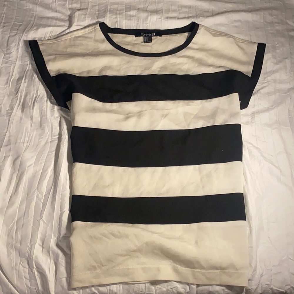 Black and cream blouse